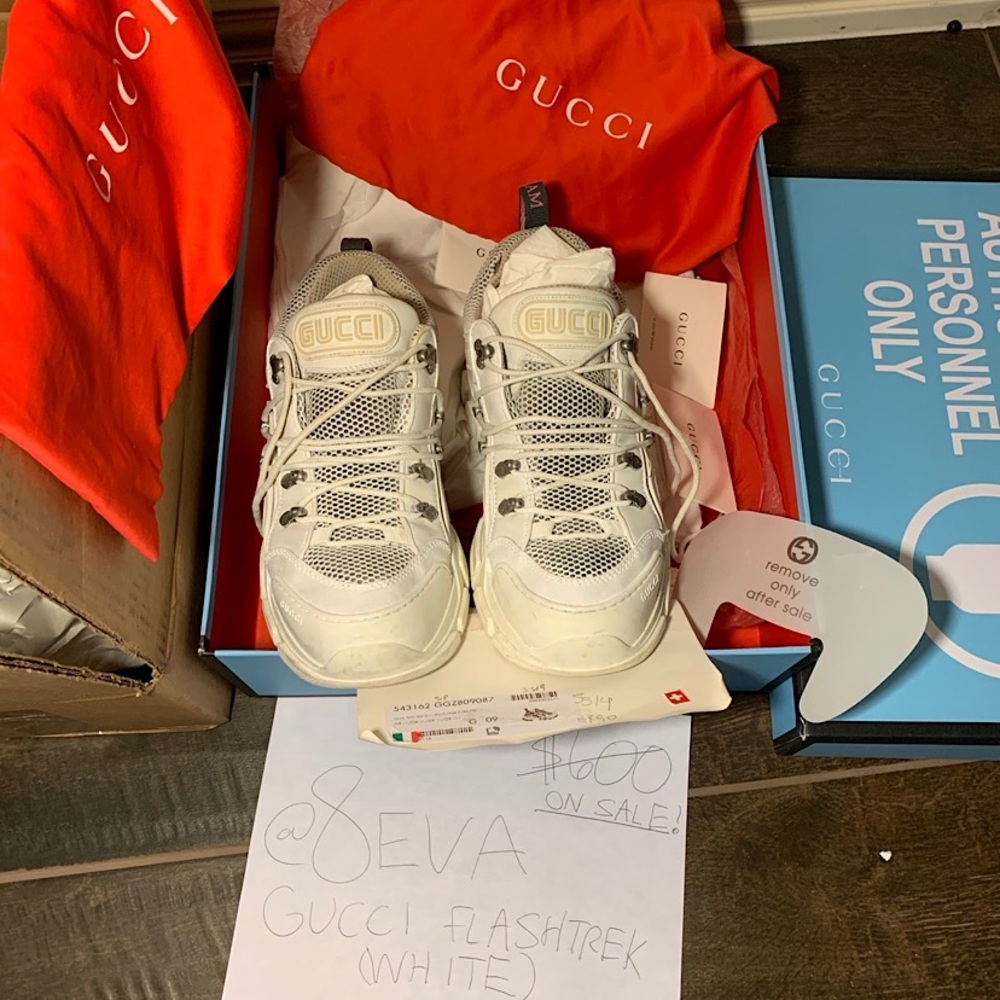 Gucci Flashtrek White Mens Size 9